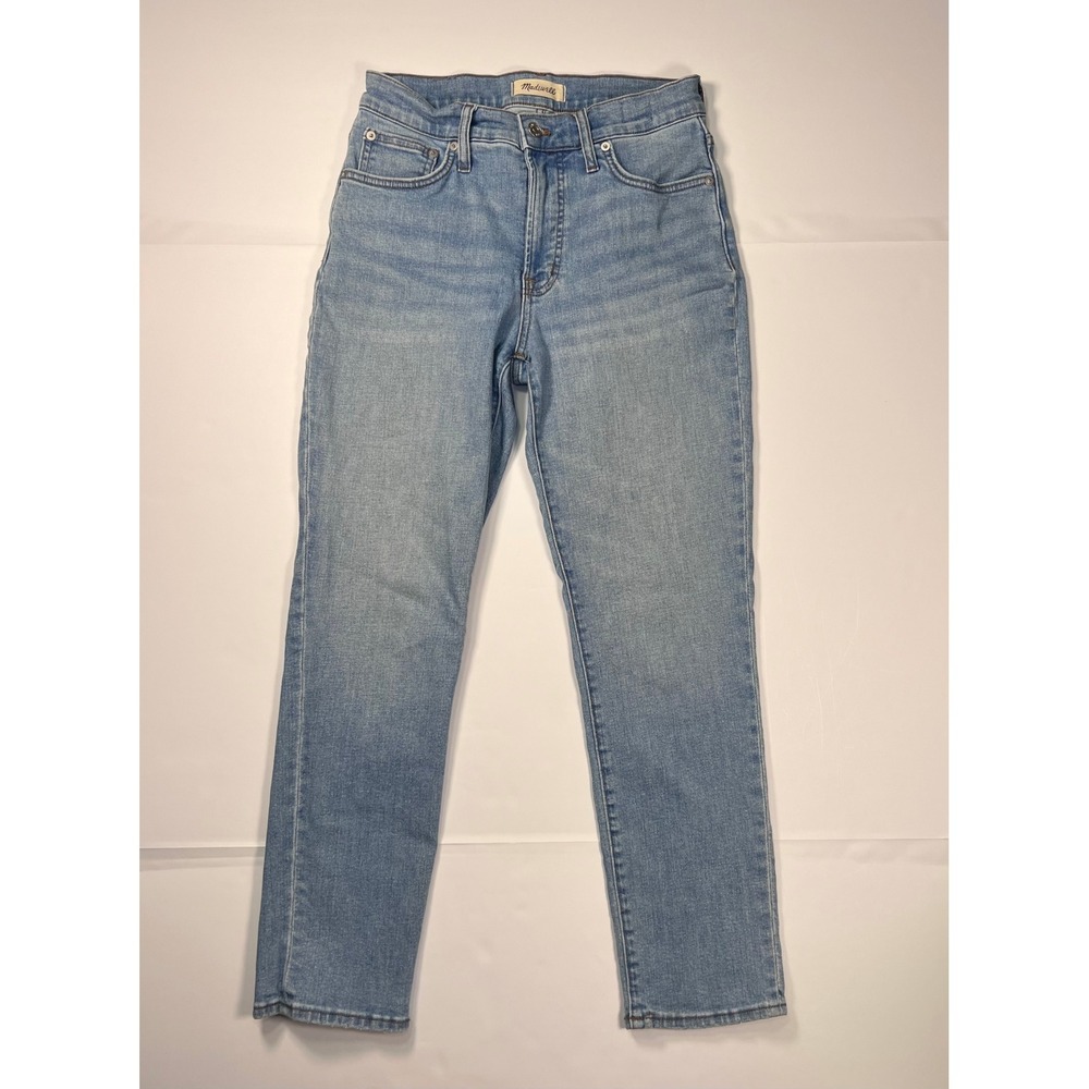 Madewell Perfect Vintage Jean 28 Light Blue Mid-Rise Hemp Blend Slim Straight
